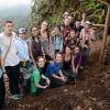 Group of students with Andy Martin (second from right) in the jungle
