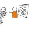 Cartoon of a training session