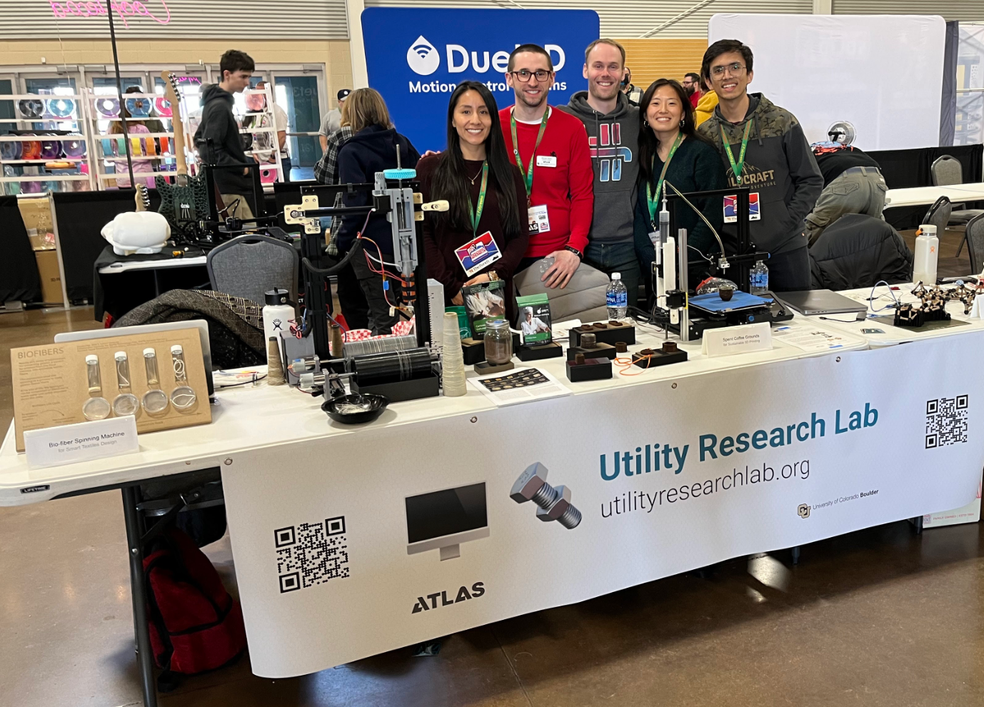 Utility Research Lab team at their table at RMRRF