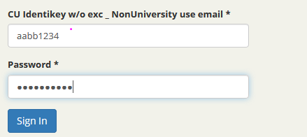 Screenshot of IdentiKey Log in