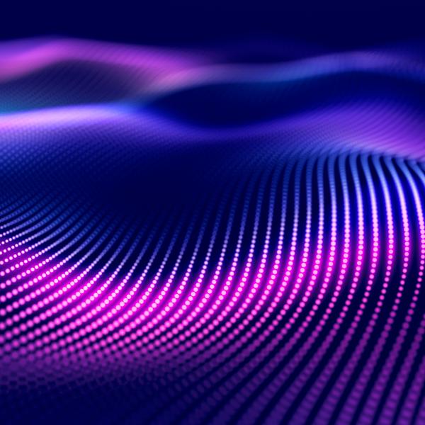 Blue and purple waveforms