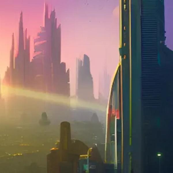 AI generated illustration of future city