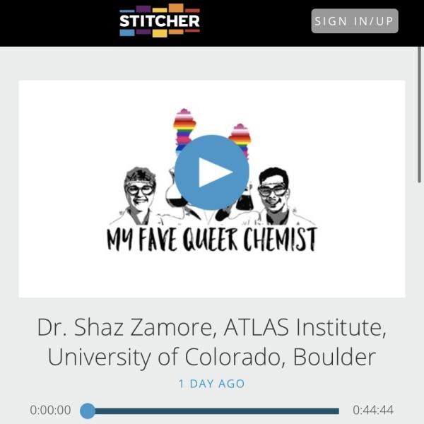 Screenshot of podcast player