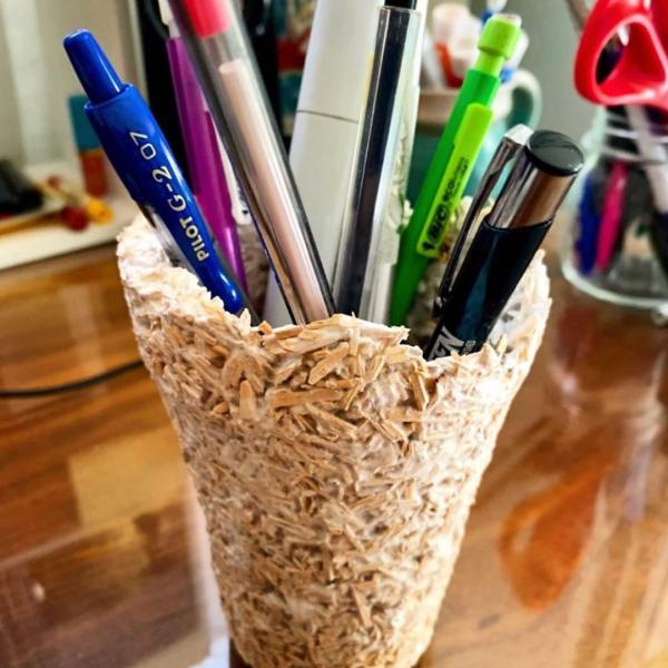 Photo of pen holder made from Domicilia