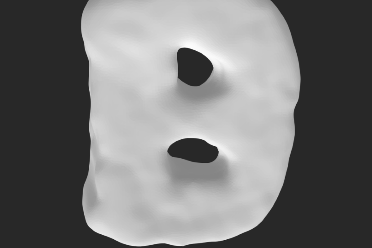 3d model of a B Alphabits cereal