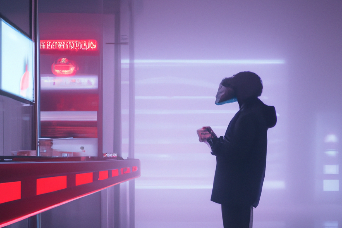 Image of artist wearing a VR headset