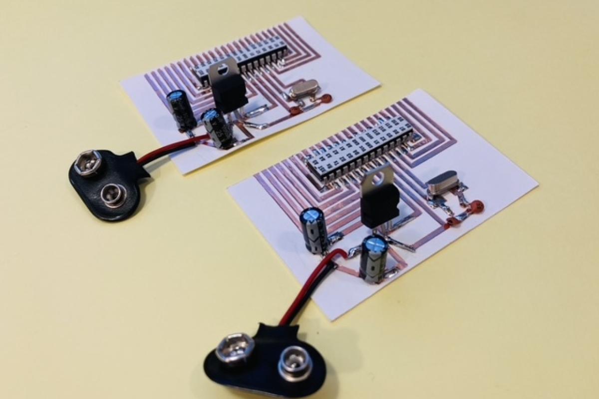 electrodes embeded in paper