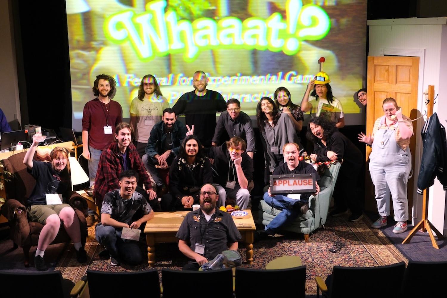 Whaaat Festival 2024 attendees and team pose for a group photo