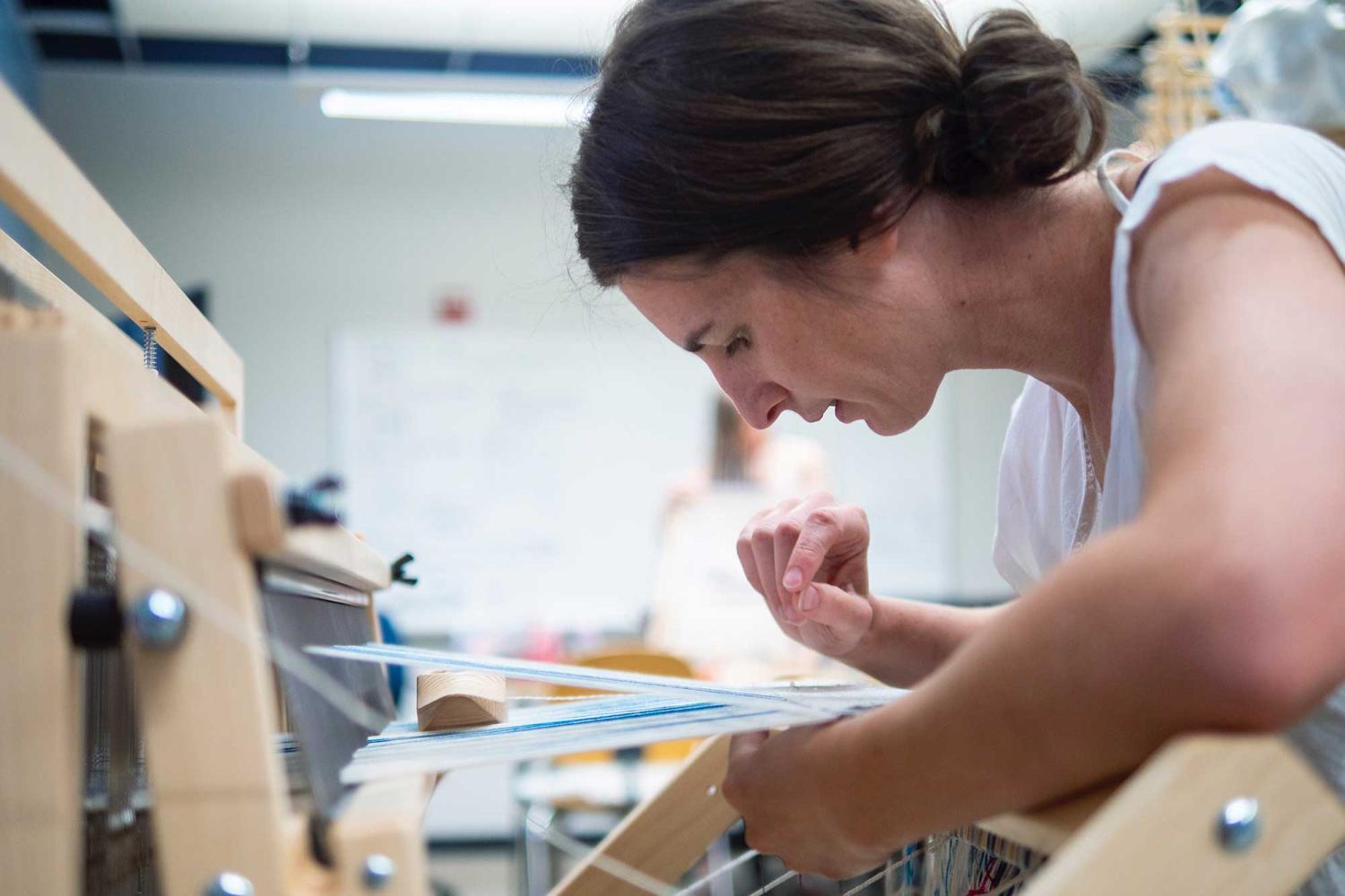 Laura Devendorf works on loop