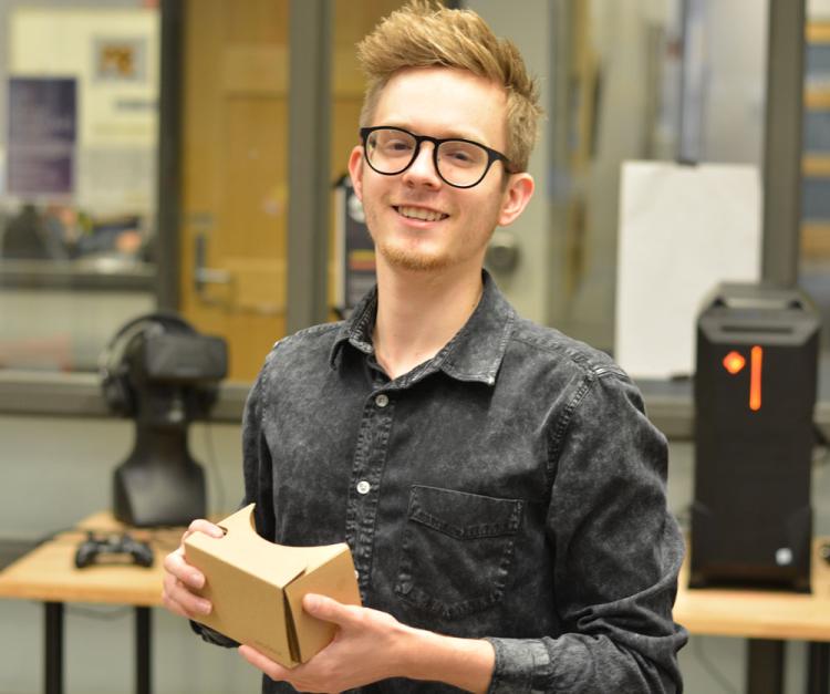 Ian Smith with Google Cardboard