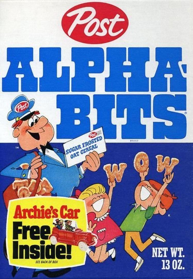 Scan of the Alphabits cereal box