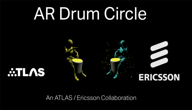 AR Drum Circle logo of two avatars