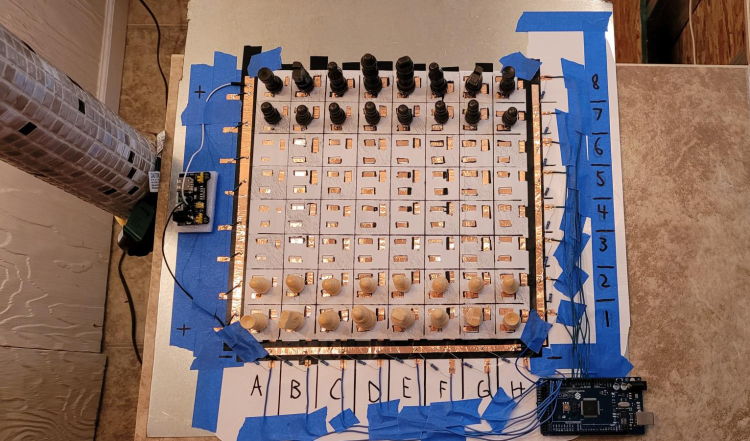 ChessLens board with pieces on it