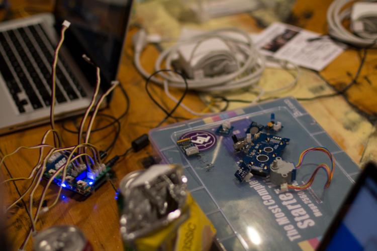 Hardware plugged into a computer so that it can be programmed.