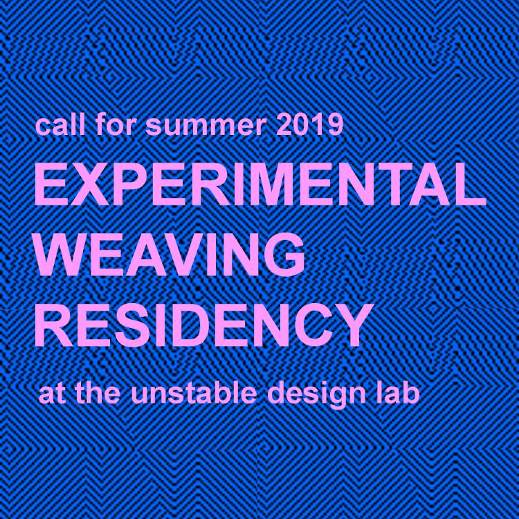 The photo says Experimental Weaving Residency