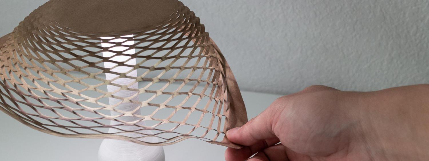 Interactive paper lamp shade.