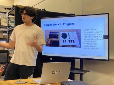 Sergio Bustamante demonstrates his work