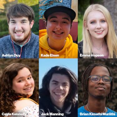 Thumbnail photos of each College of Engineering Graduating Student Award winner