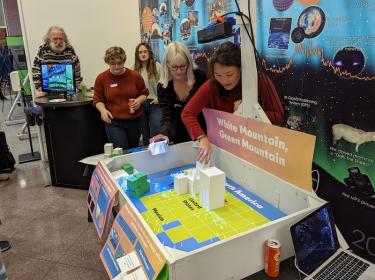 Students demonstrate the complete prototype of White Mountain