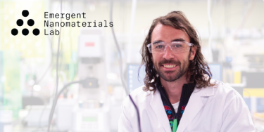 Emergent Nanomaterials Lab director Carson Bruns