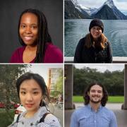 A collage of the eight PhD students who won Graduate School awards.