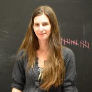 Laura Devendorf stands in her Unstable Design Lab.