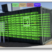 augmented reality view of a battery energy storage container