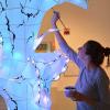 Lila Finch working on sculpture