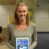 Megan Leahy shows her project, the Explanimated Textbook.