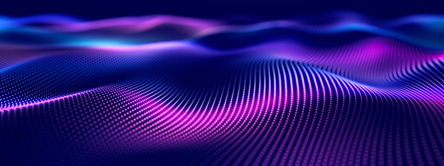 Blue and purple waveforms