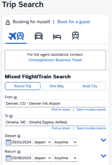 trip search