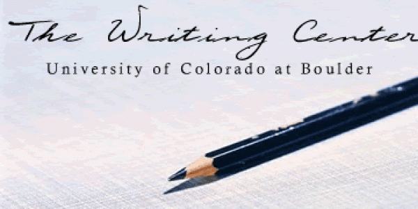 Writing Center written in cursive with a pen
