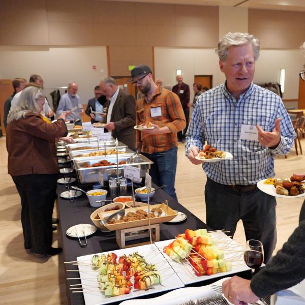 Guests enjoy the great catering from the UMC
