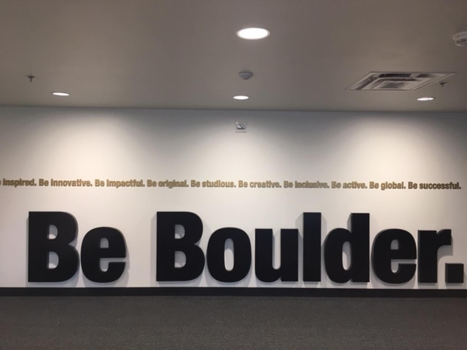 CASE Building BE BOULDER Sign