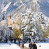 Snow on Flatirons from Norlin Quad
