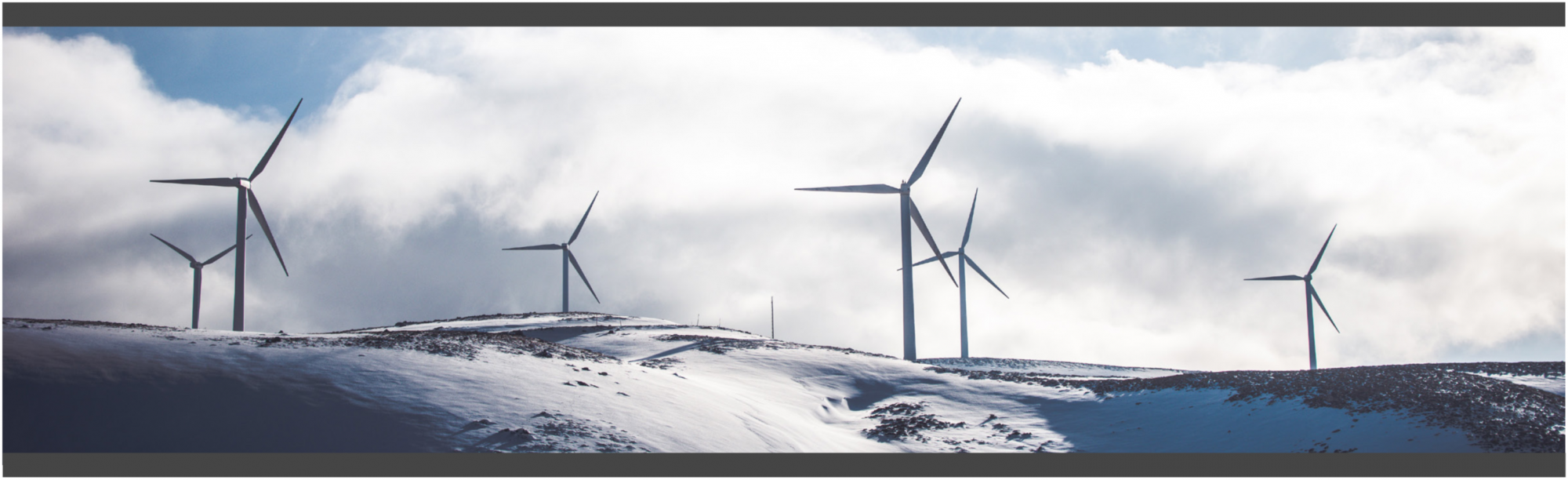 Wind turbines over the tundra