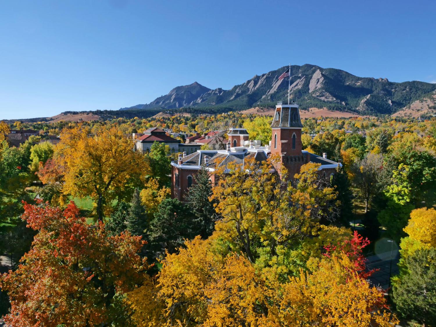 CU Boulder campus in the fall