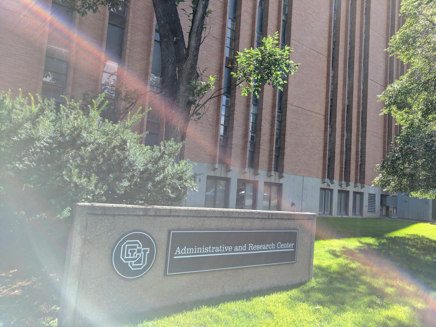 Administrative and Research Center building on CU Boulder campus