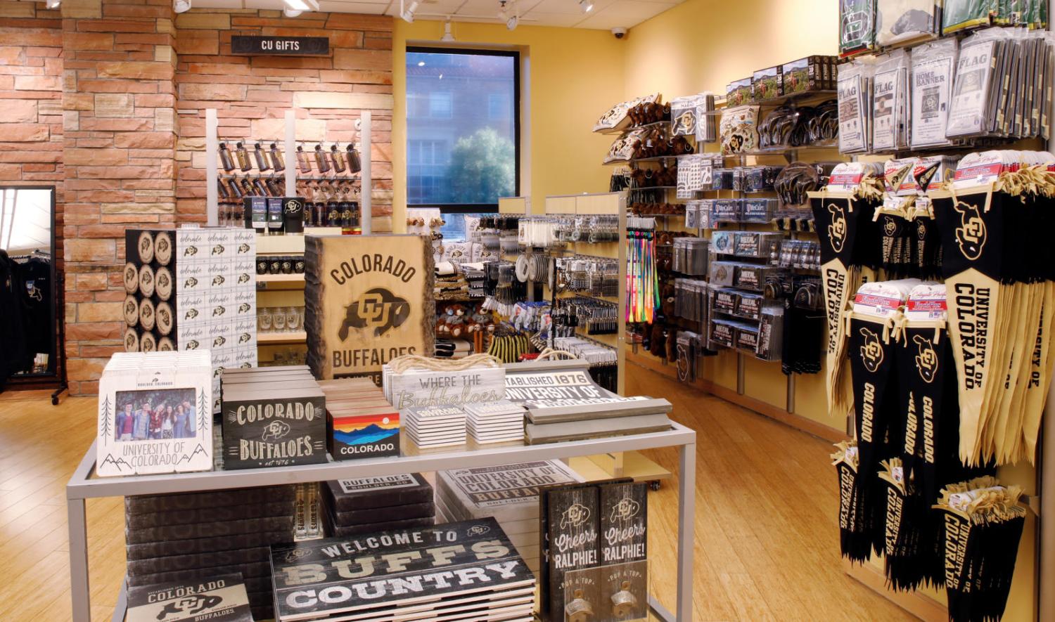 CU Book Store merchandise display