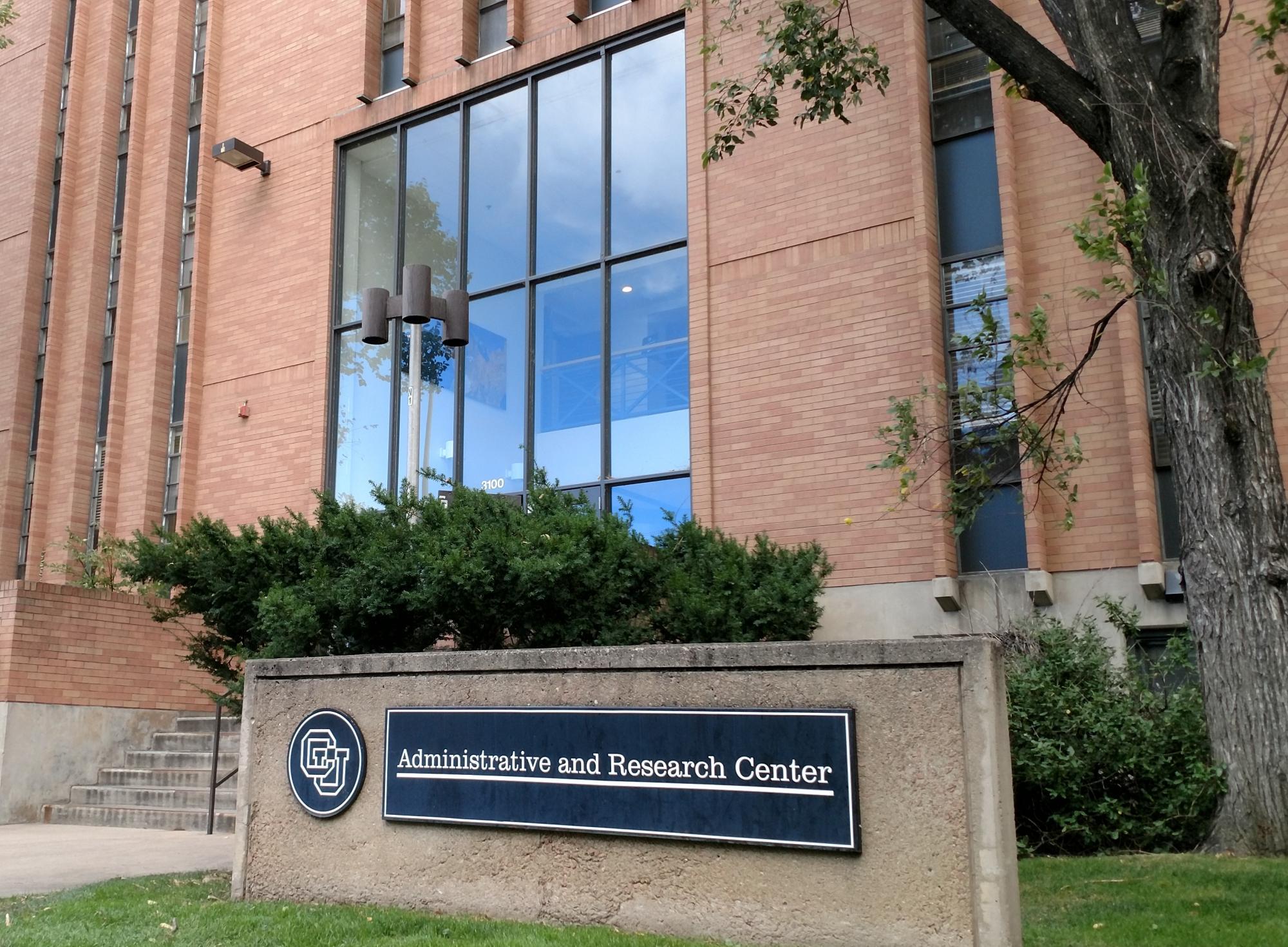 Administrative and Research Center building on CU Boulder campus