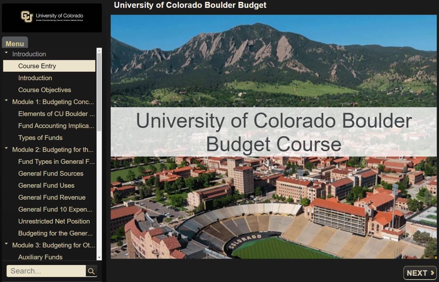 BFP's budget course