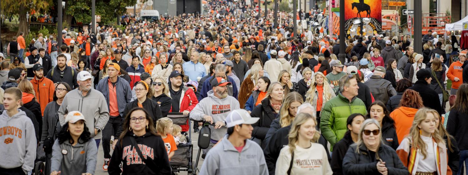 Oklahoma State fans attend homecoming in Stillwater, OK