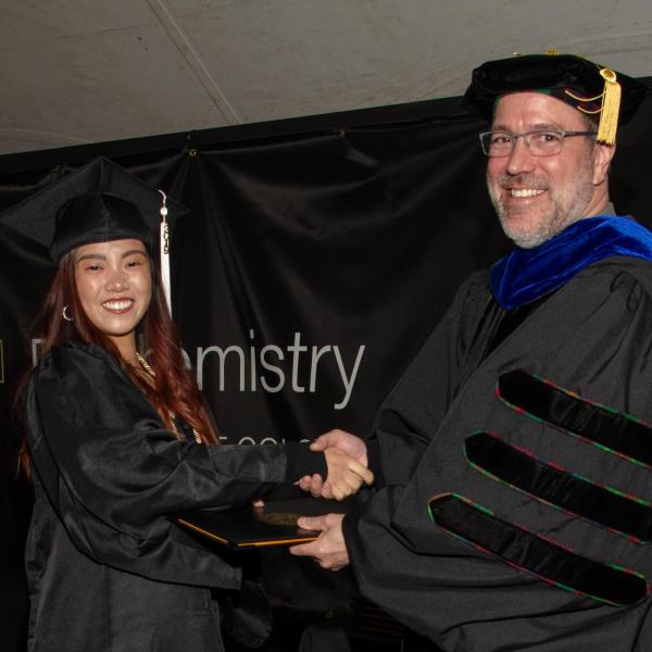 Chair, Jim Goodrich and Madison Rodriguez, BA