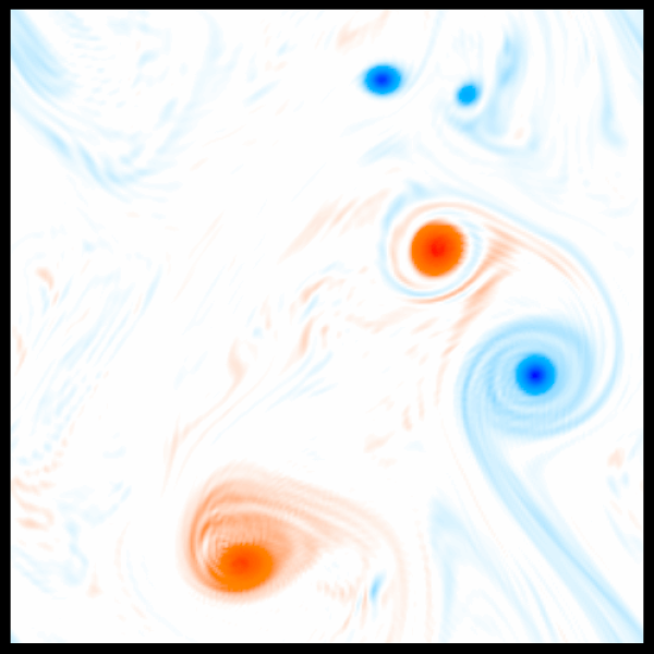Red and blue vortices