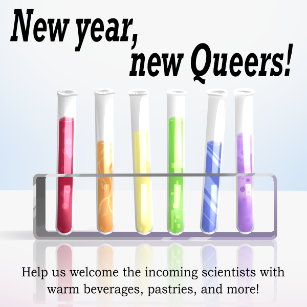 QSci poster with illustration of test tubes in a rack holding multi-colored solutions