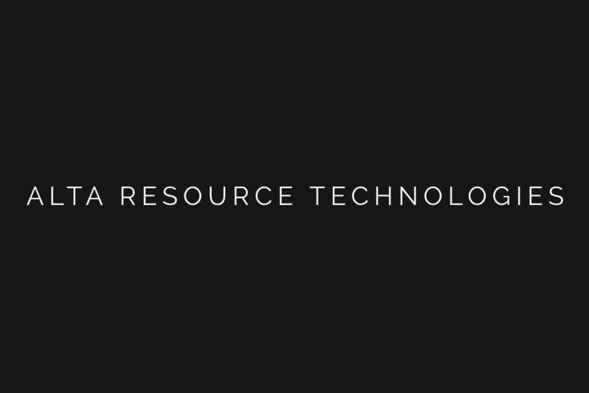 The words "Alta Resource Technologies" on a black background