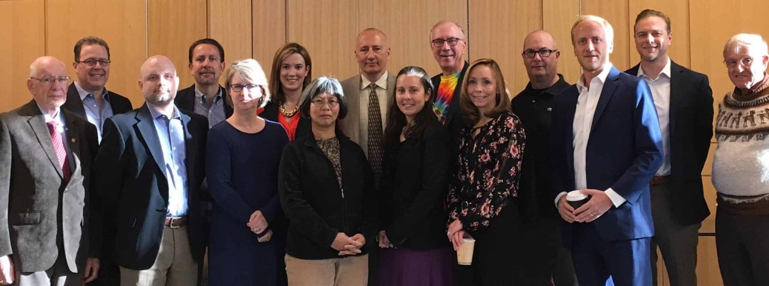 Participants of BizWest's CEO Roundtable on Life Sciences in Boulder are, from left, Misha Plam, Ron Squarer, David Kerr, William Marshall, Chris Shapard, Jennifer Jones, Tin Tin Su, Pawel Fludzinski, Amy Beckley, Tom Cech, Becky Potts, Kyle Lefkoff, Tom Hertzberg, Jonathan Vaught, Marvin Caruthers, Not pictured: Brynmor Reese. BizWest/Jensen Werley.