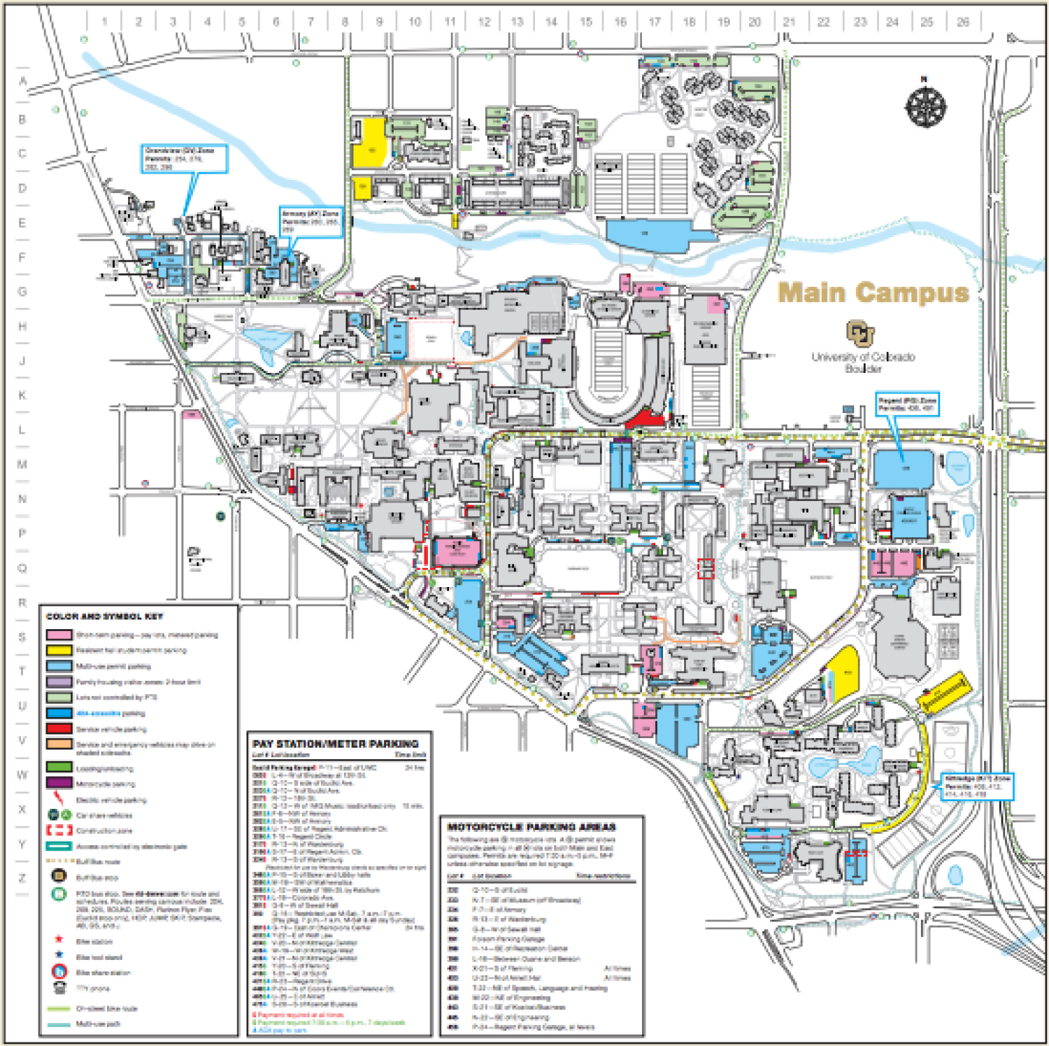 Main Campus Parking Map
