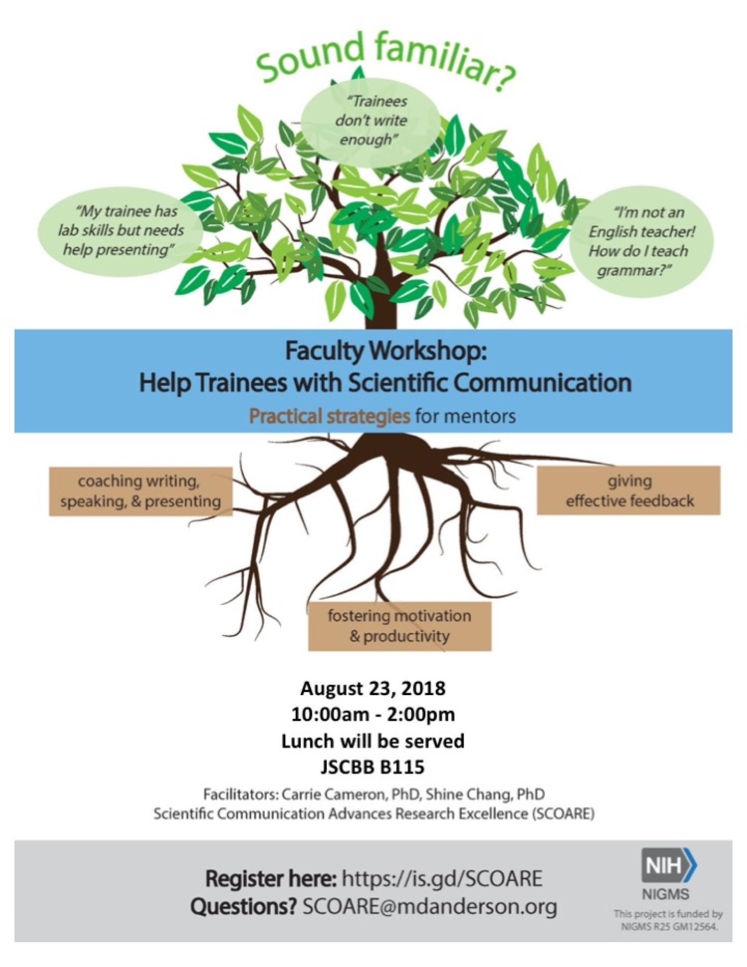 SCOARE event flyer
