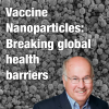 Bob Garcea headshot on top of a zoomed in picture of vaccine nanoparticles